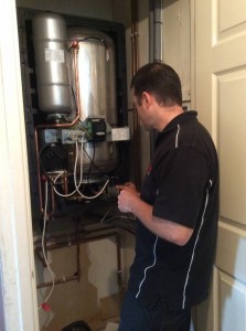 On this job we fitted the hot water store in the airing cupboard.