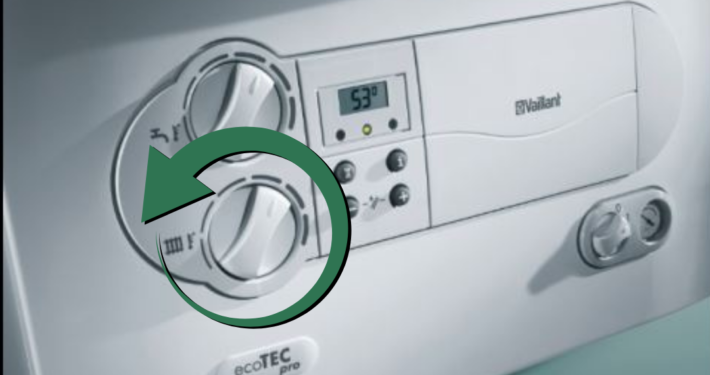 Vaillant dial with arrow